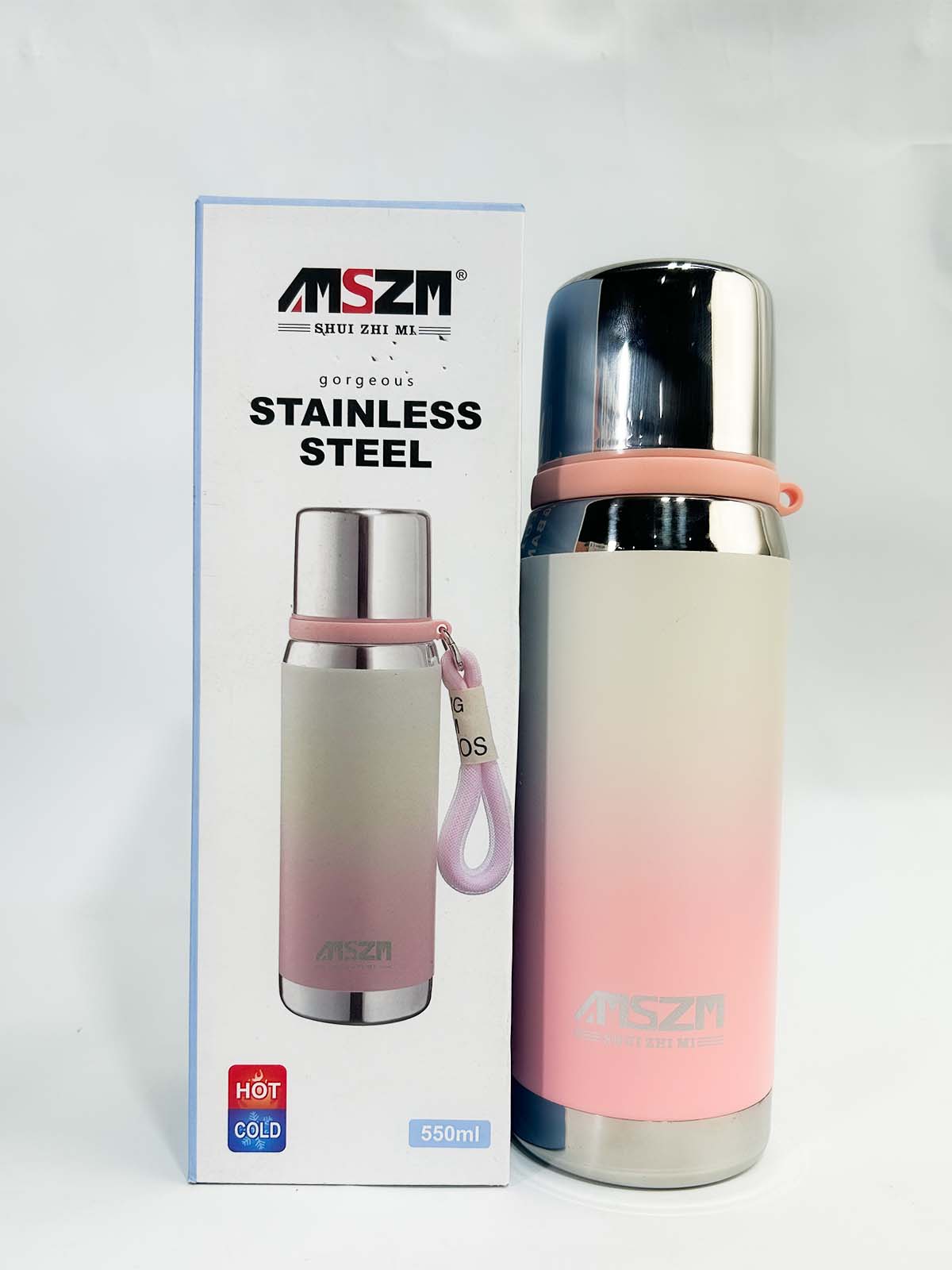 Gradient Pink Stainless Steel Bottle 550ML D-73