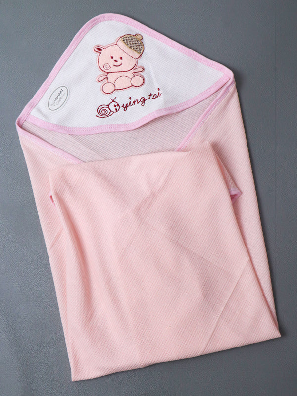 Pink Bear Wrapping Sheet For Newborn NWS08