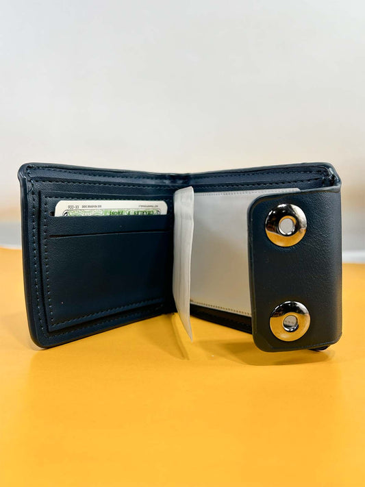 Blue Syn-Leather Wallet For Men MW73