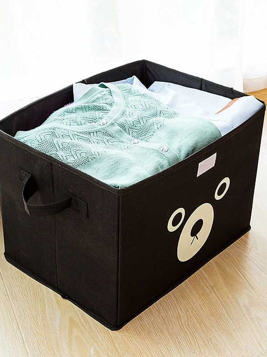Panda Design Soft Fabric Storage Bag Black