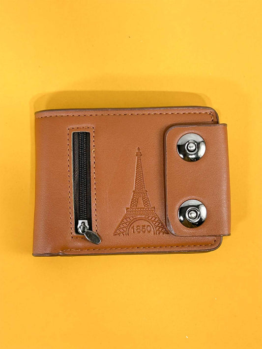 Light Brown Syn-Leather Wallet For Men MW74