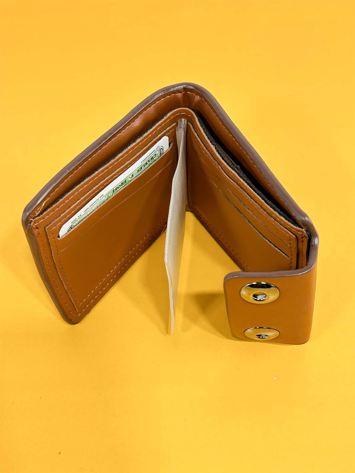 Light Brown Syn-Leather Wallet For Men MW74