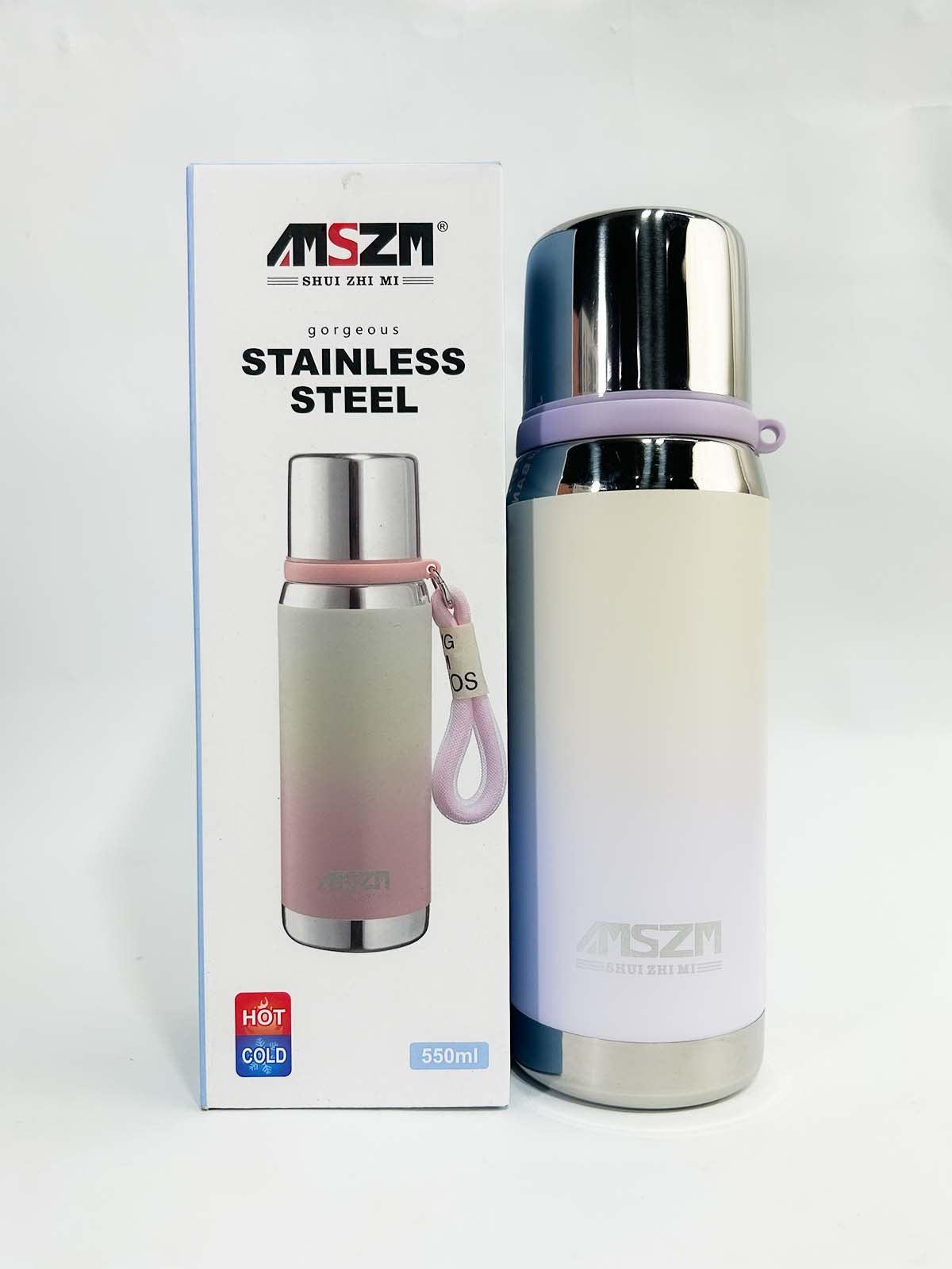 Gradient Blue Stainless Steel Bottle 550ML D-75