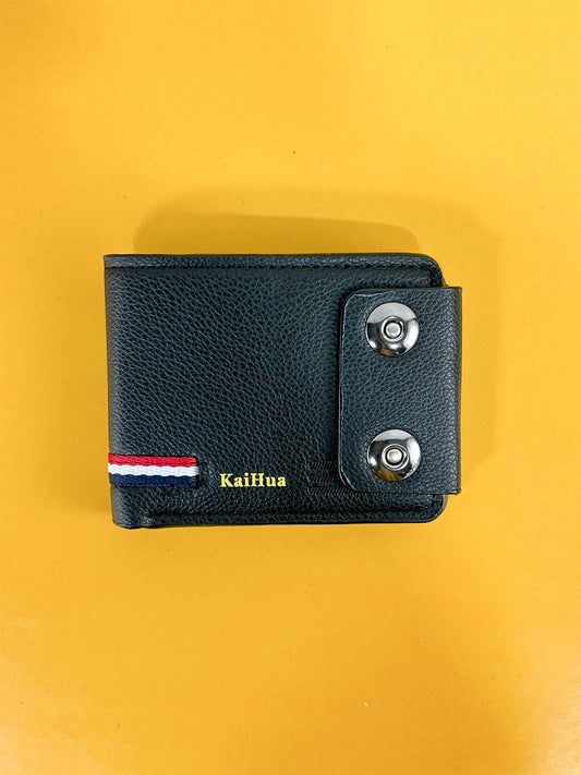 Black Syn-Leather Wallet For Men MW75