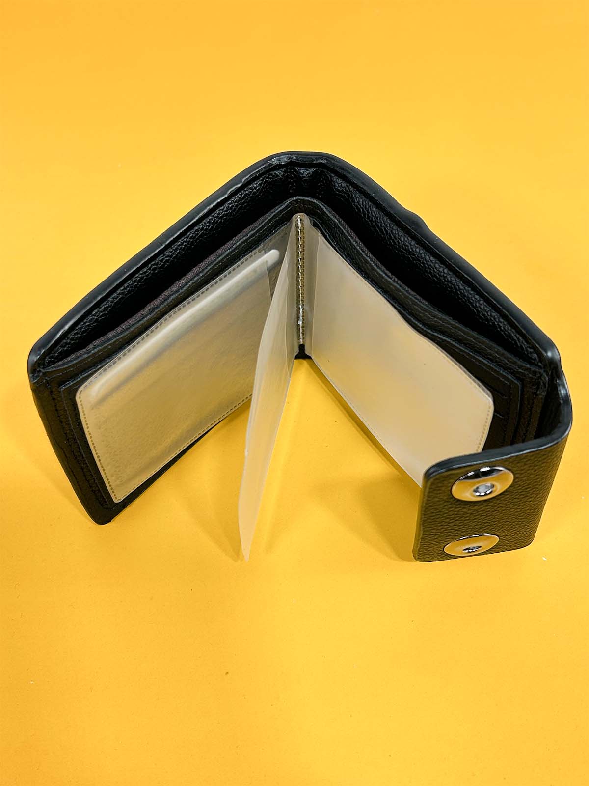 Black Syn-Leather Wallet For Men MW75