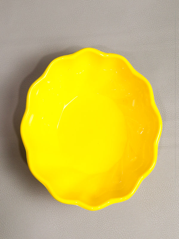 Yellow Melamine Serving Bowl D-01