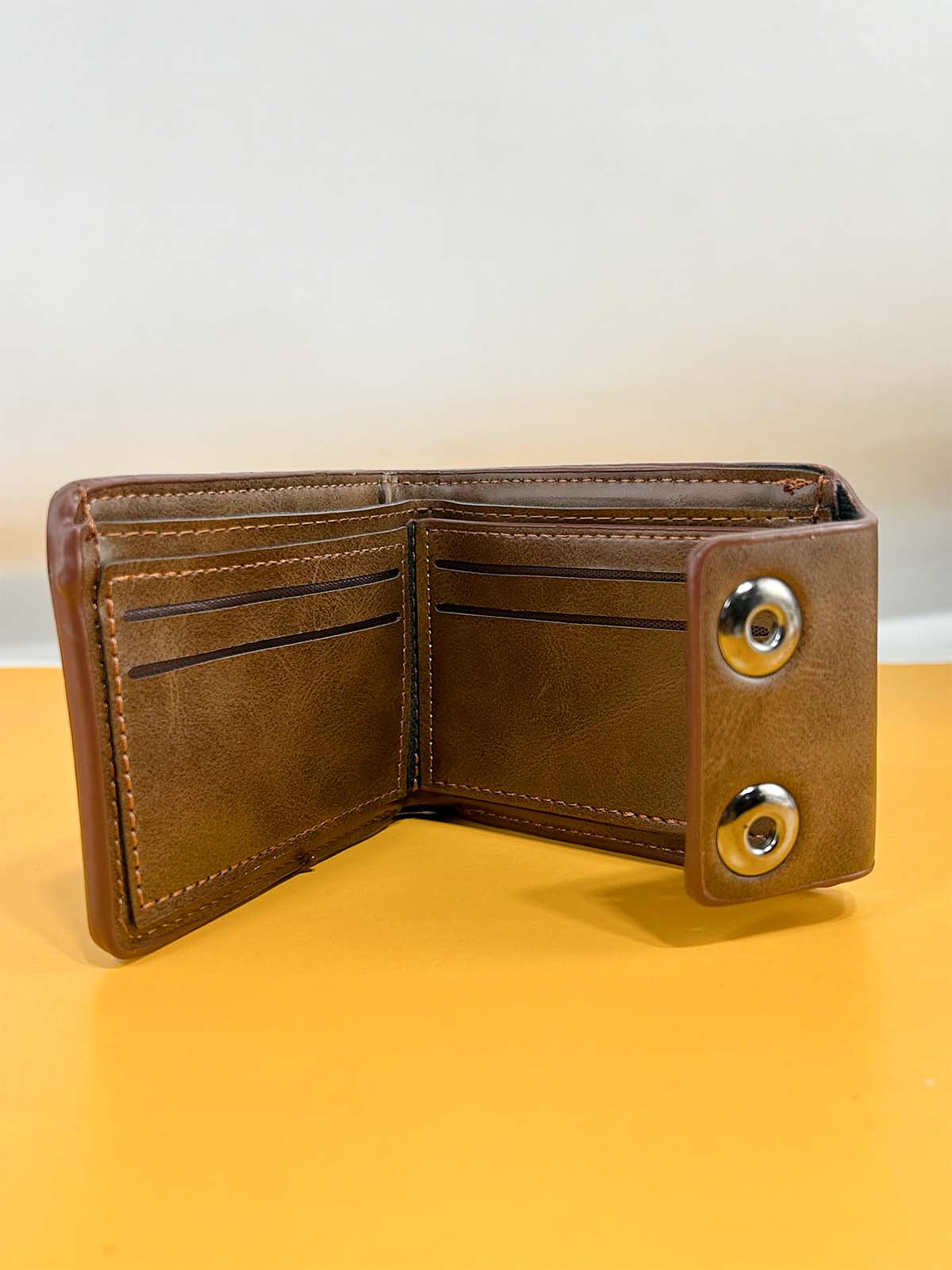Brown Syn-Leather Wallet For Men MW77
