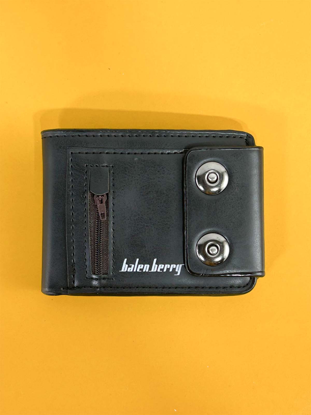 Black Syn-Leather Wallet For Men MW78