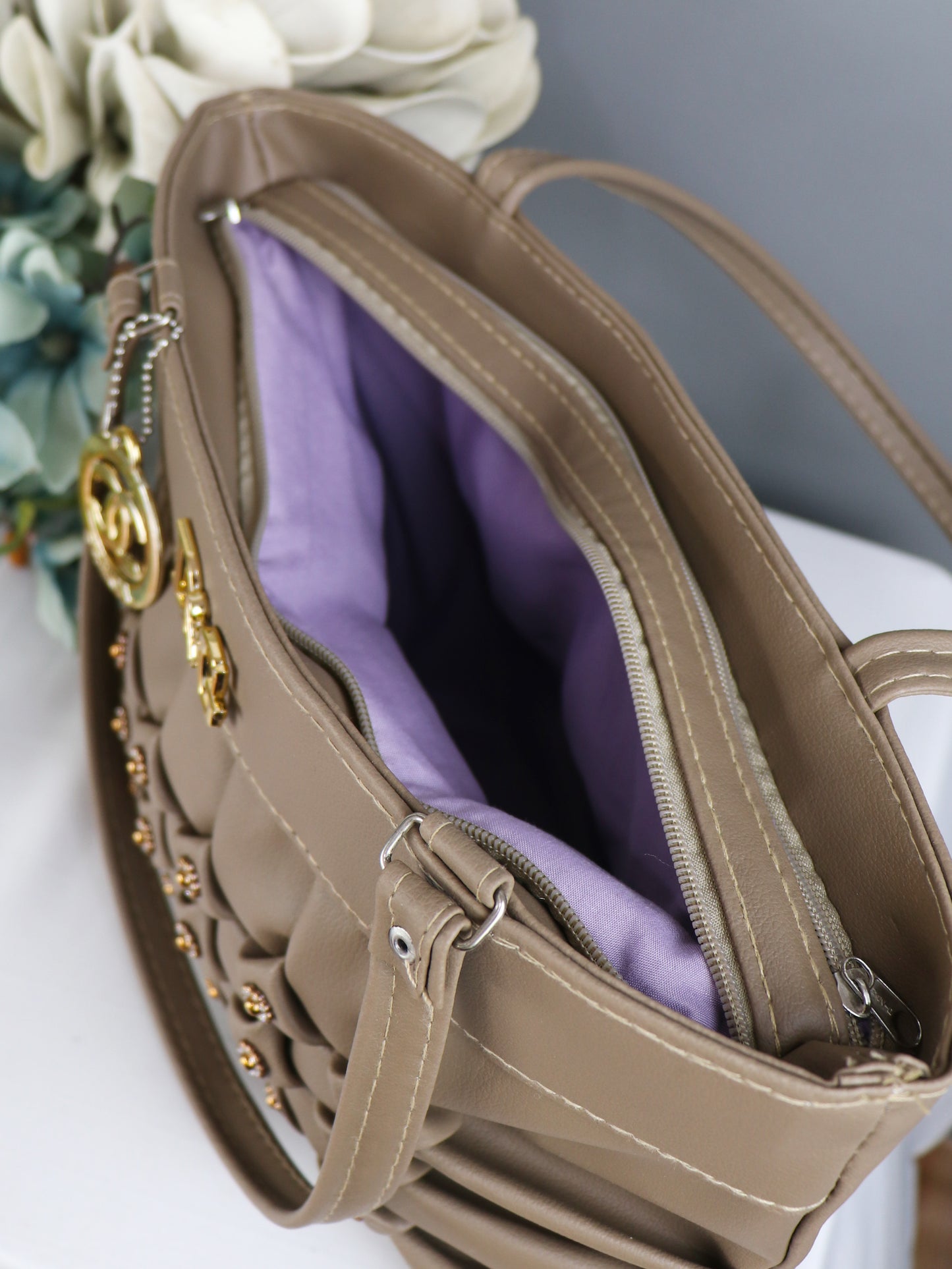 Women's DG Handbag Dark Brown Shade