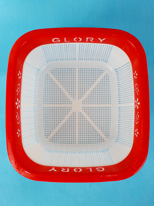 Glory Kitchen Square Basket Red