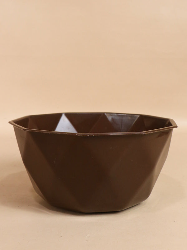 Chocolate Brown Plastic Serving Bowl MB12