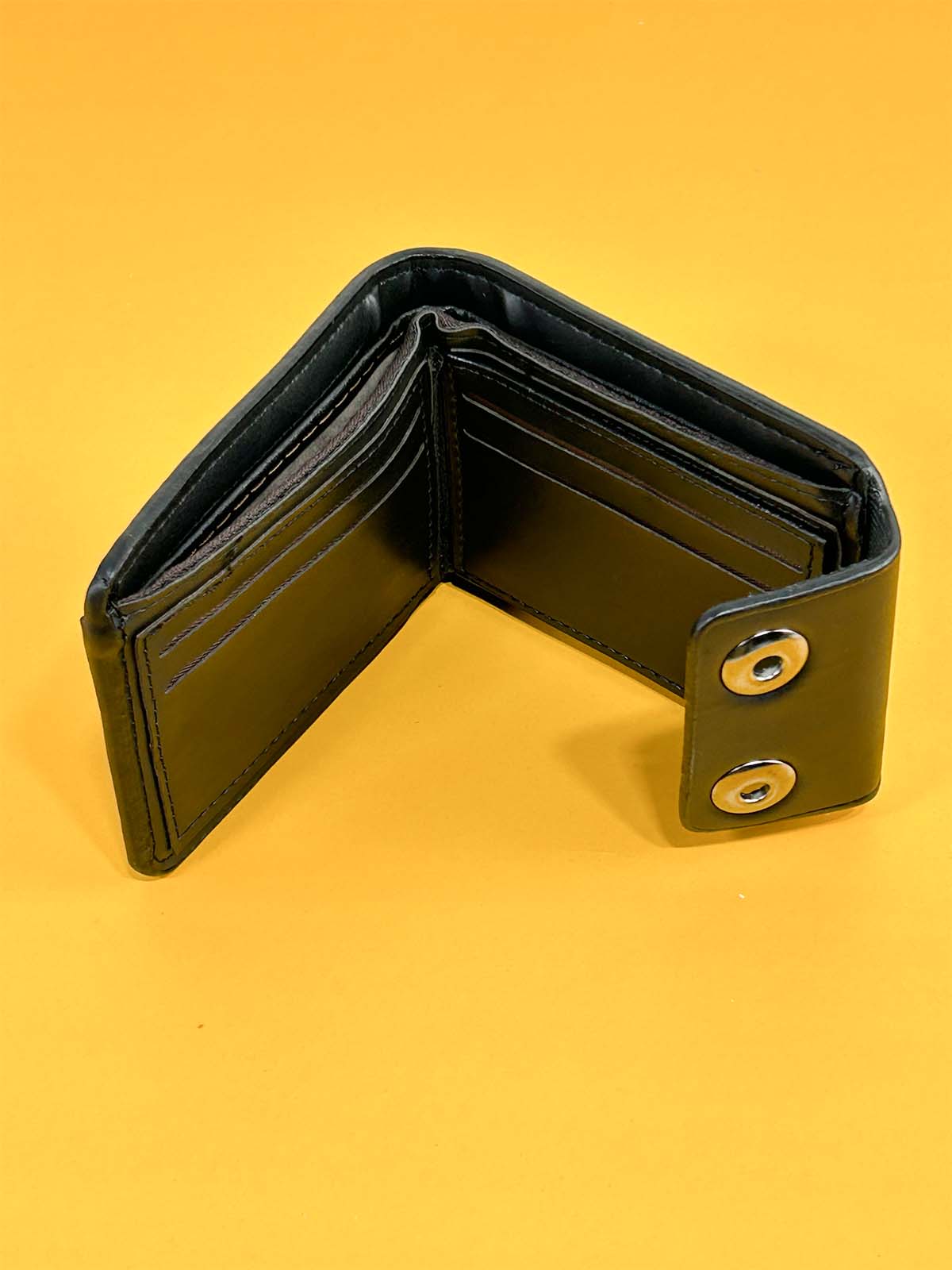 Black Syn-Leather Wallet For Men MW78