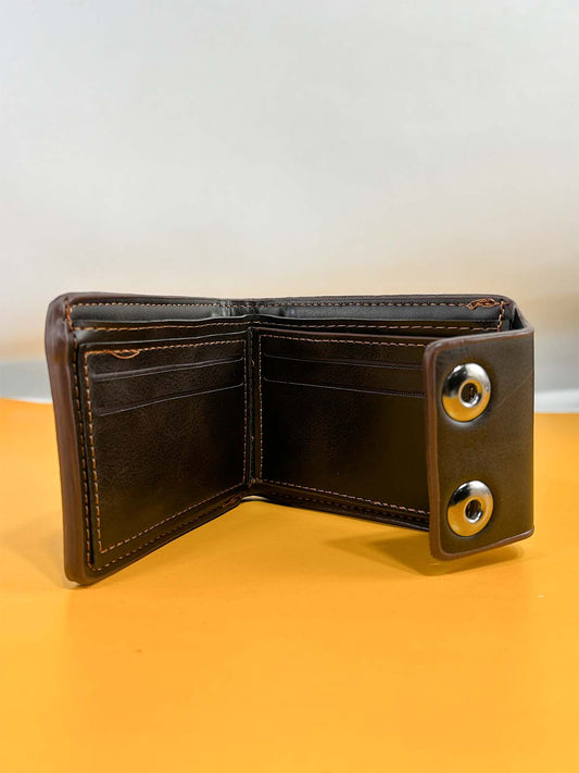 Dark Brown Syn-Leather Wallet For Men MW79