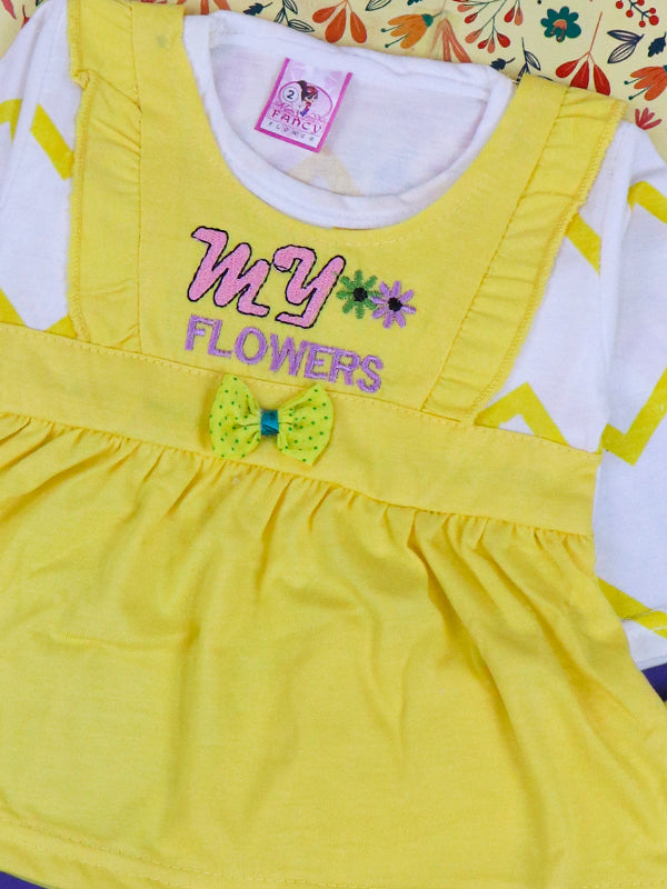 3Mth - 9Mth Flowers Yellow Baby Suit For Newborn NBS118