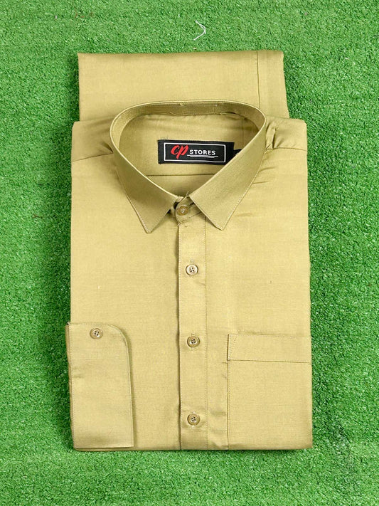 785-7 Fawn Stitched Suit Kameez Shalwar For Men MSK278