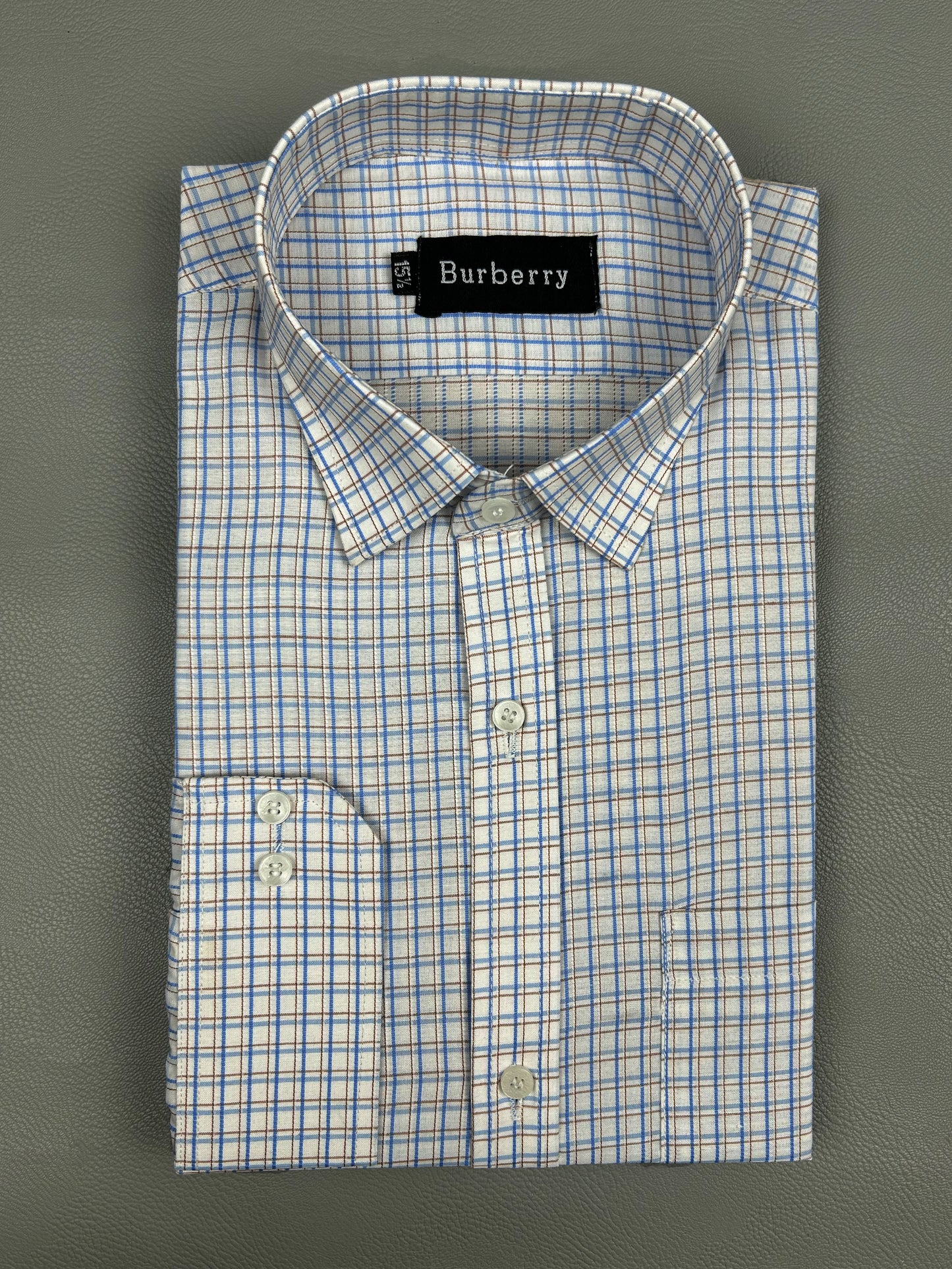 Blue Checks Formal Dress Shirt For Men MFS186