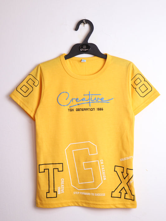 ATT Boys T-Shirt 5 Yrs - 10 Yrs TXG Yellow