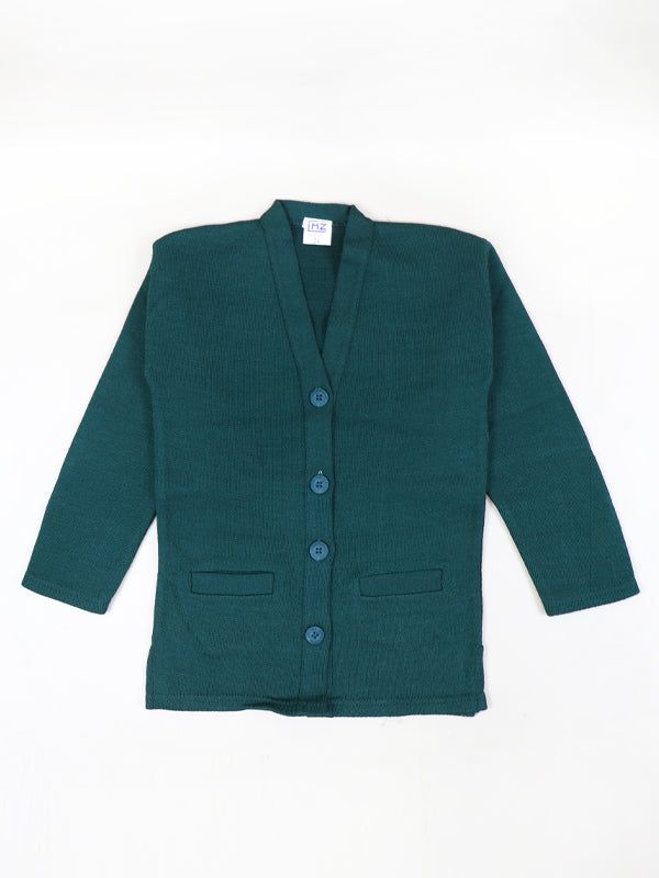 GS01 SH Plain Girls Sweater 4Yrs - 7Yrs Green