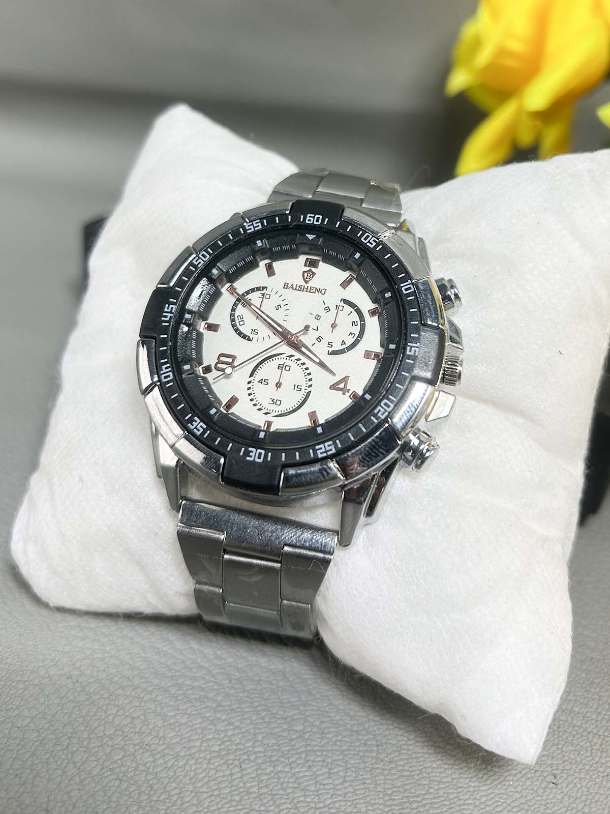 Silver Stainless Steel Watch For Men MW153