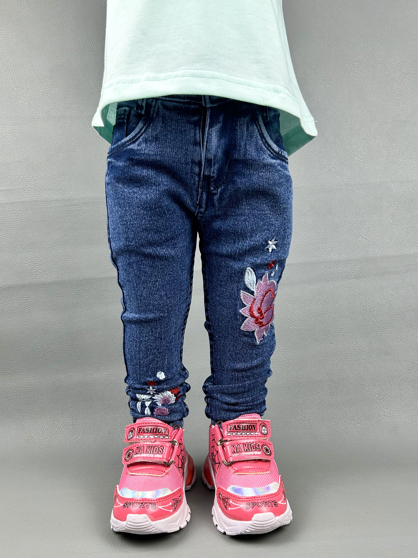 3Yrs - 13Yrs Blue Stretchable Denim Jeans For Girls GJ06