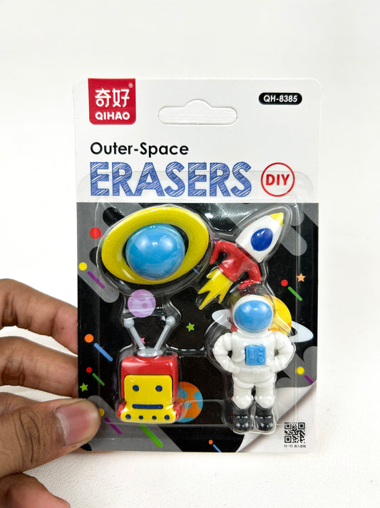 Pack of 4 Out Space Erasers For Kids STA60