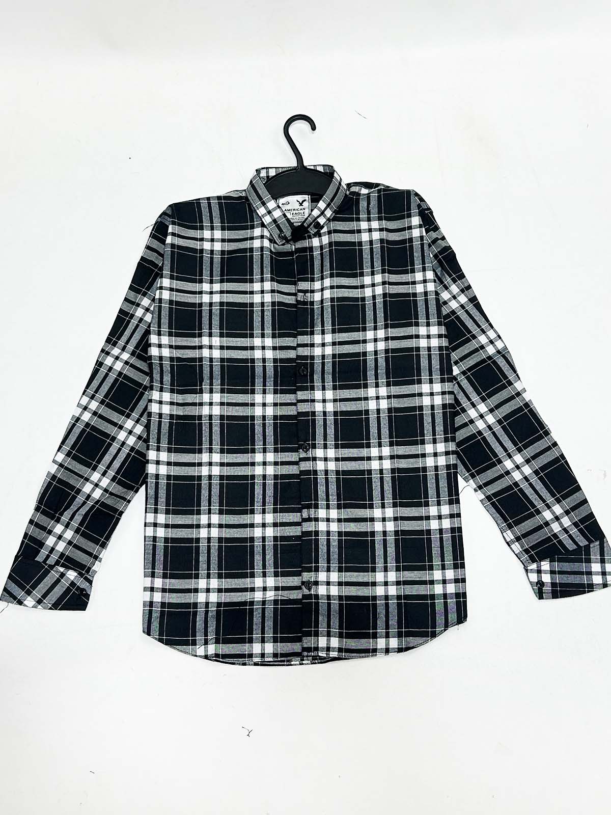 Black Checks Casual Shirt For Men MCS128