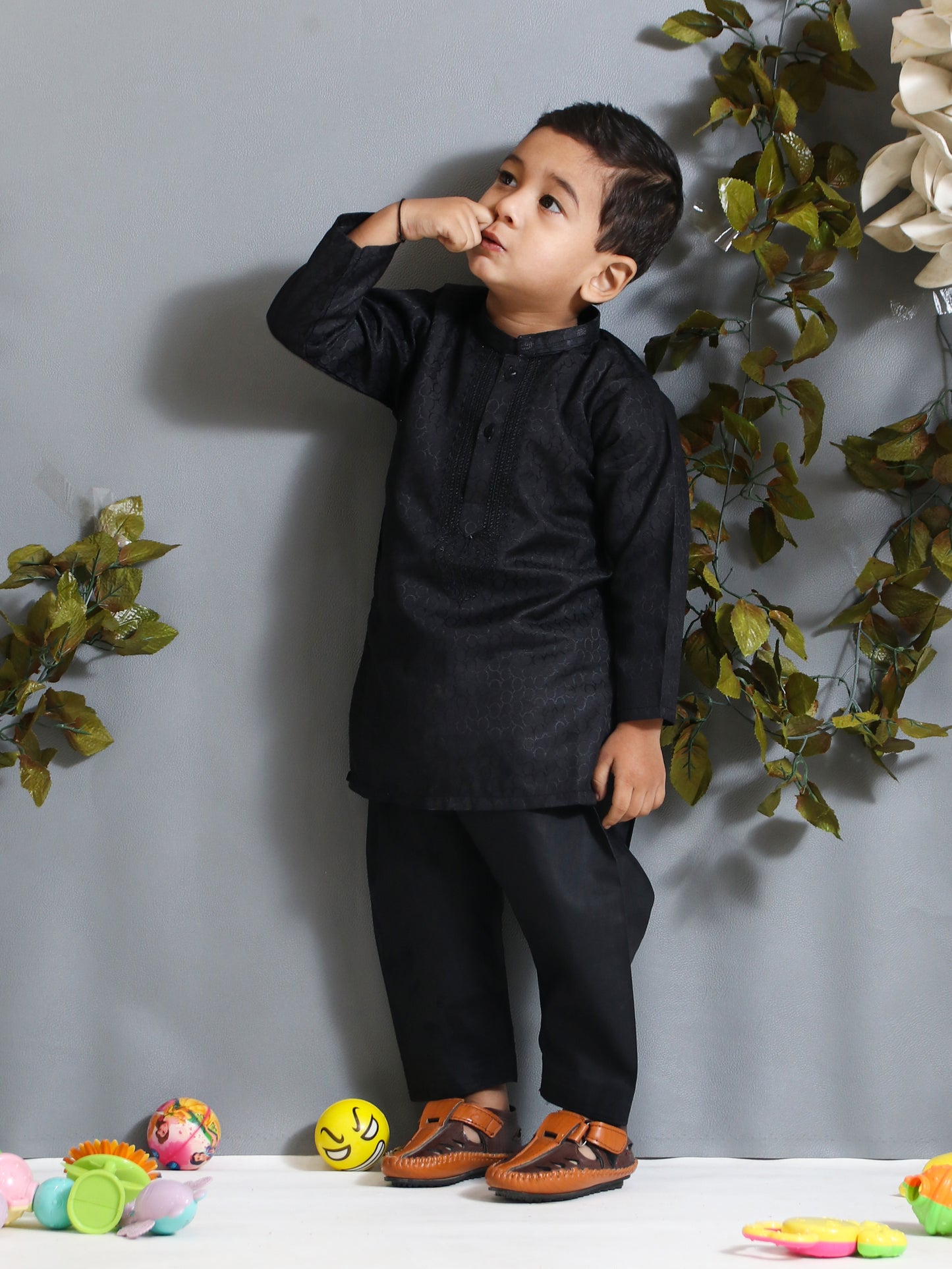IQ Boys Kameez Shalwar Suit 2Yrs - 14Yrs Black