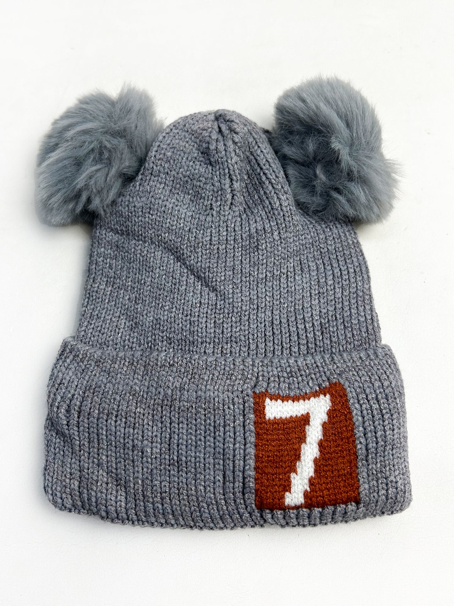 Grey Beanie Winter Caps For Kids/Unisex Winter Hat/Warm Knitted Beanie for Kids KWC17