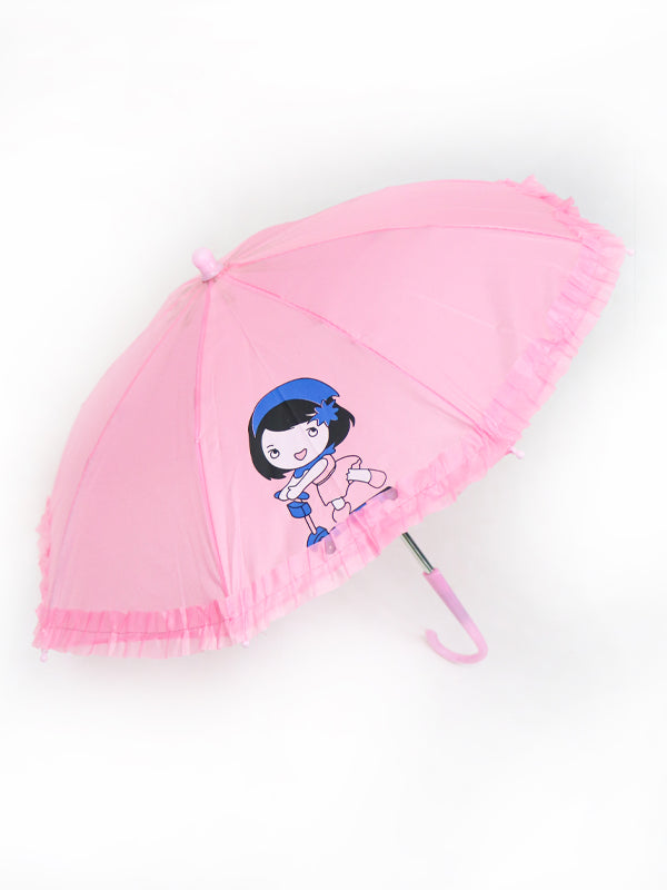 Small Cartoon Umbrella For Kids Pink KU01