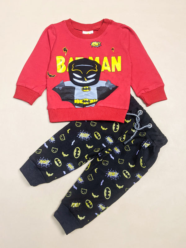 3Mth - 9Mth Batman Red Baba Suit For Newborns NBS147