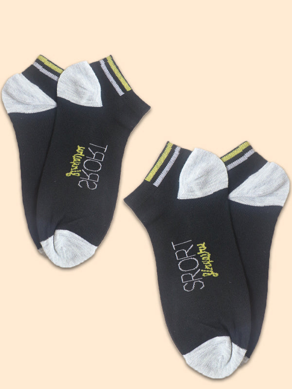 Pack Of 2 Multicolor Ankle Socks for Men MS20