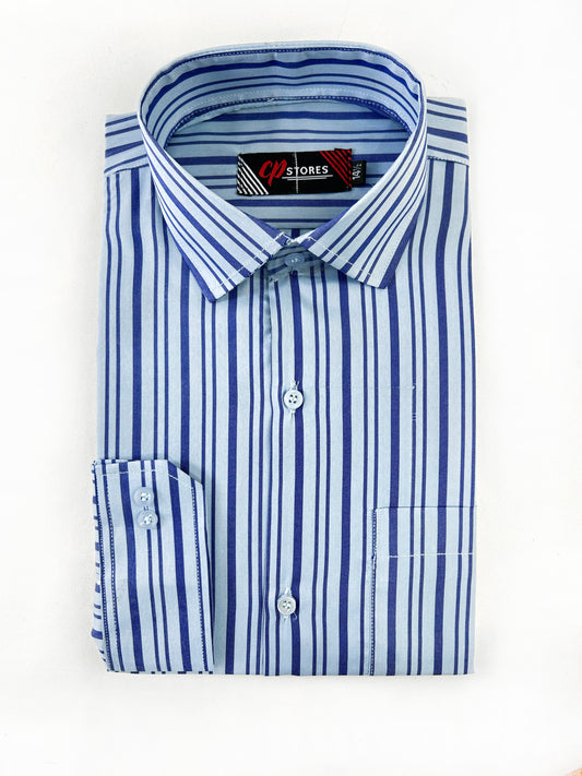 Dark Blue  Formal Dress Shirt For Men MFS357