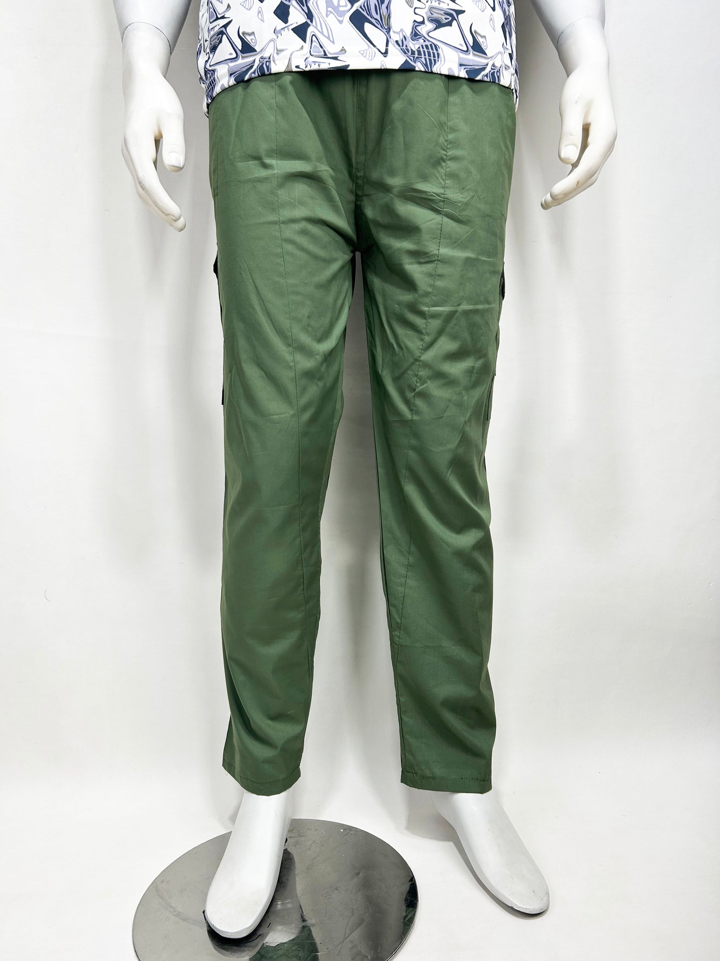 Leaf Green Cotton Trouser For Men MT174