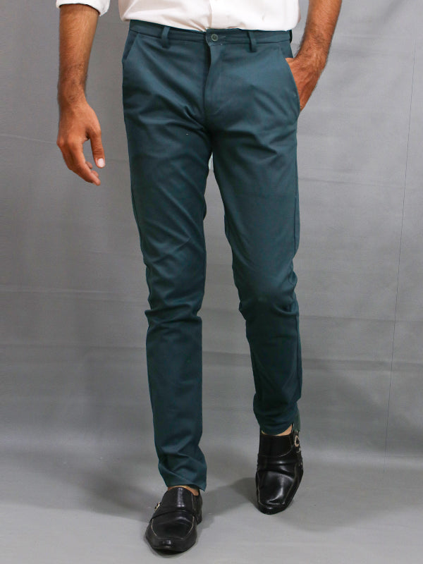 Dark Sea Blue Cotton Chino Pant For Men MCP03