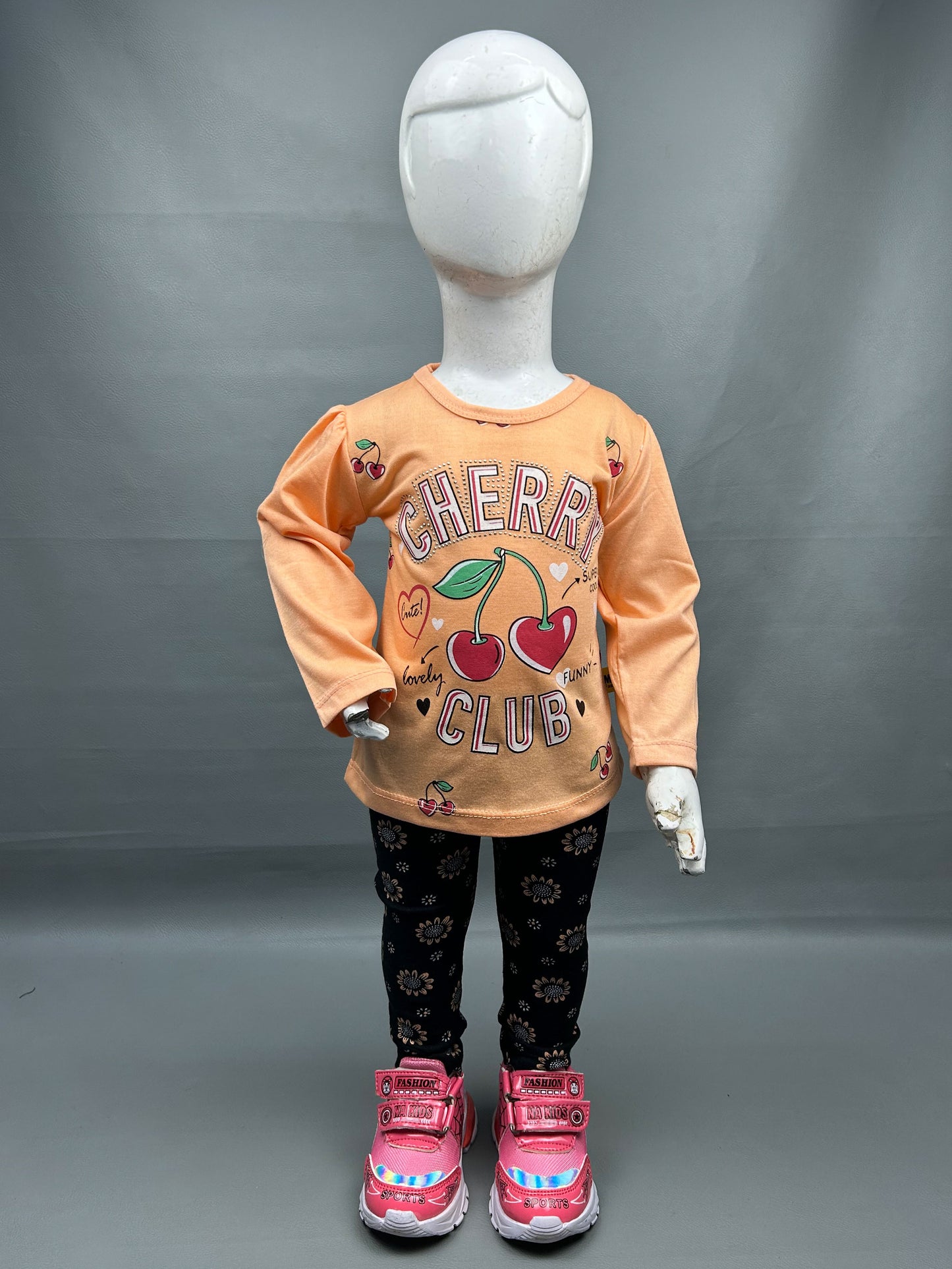 1Yr - 4Yrs Cherry Orange Suit For Girls RZ GS86