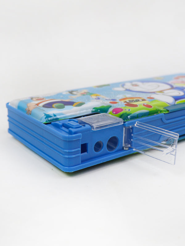 PB16 Pencil Box with 2 Sharpeners For Kids Blue