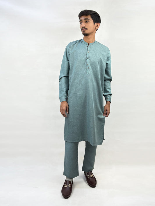 15Yrs - 17Yrs Light Blue Kurta Pajama Suit For Boys AM BKS85