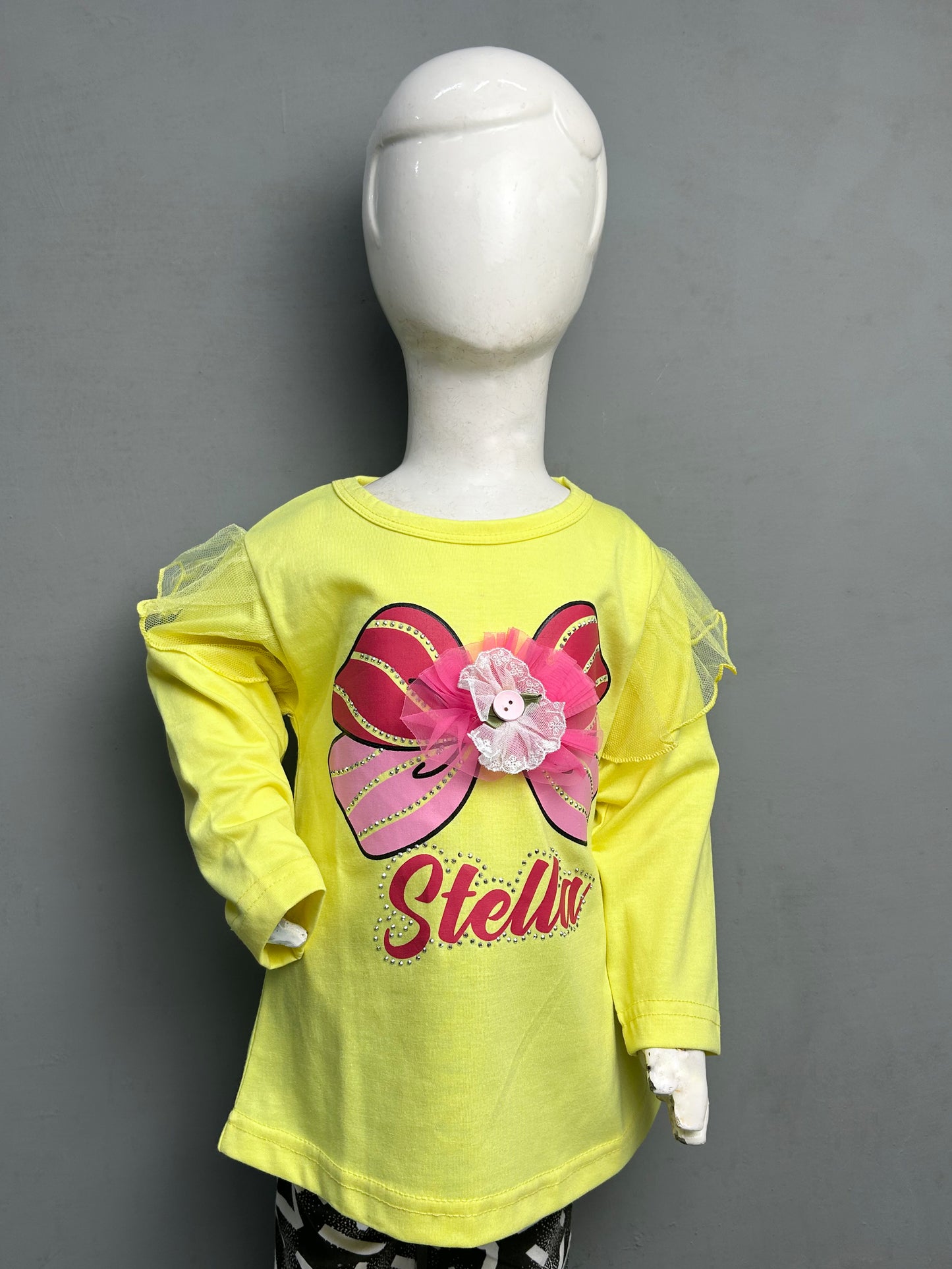 2.5Yrs - 8Yrs Stella Yellow T-Shirt For Girls SK GTS17