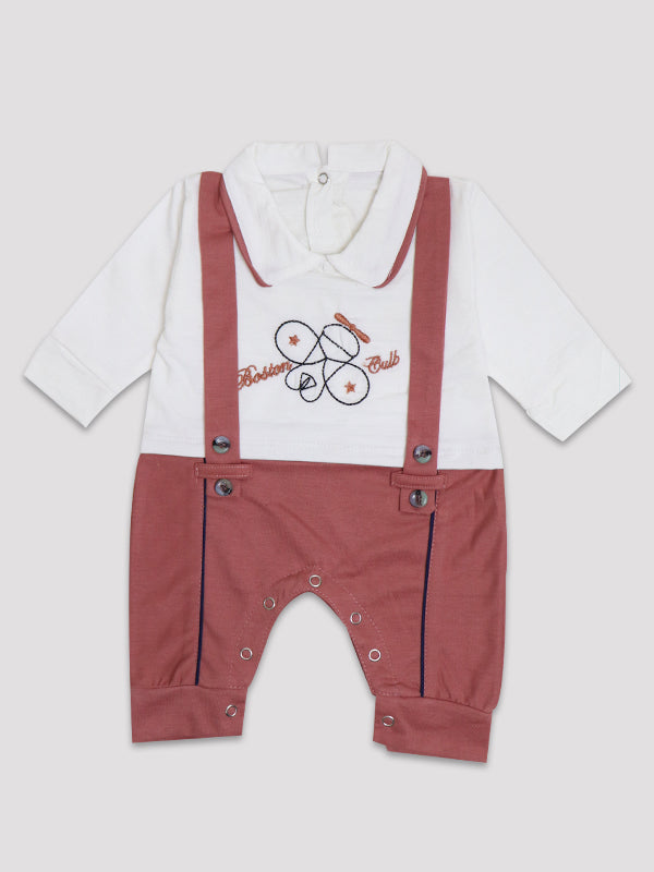 ZG Newborn Romper 0Mth - 9Mth Bulb Light Maroon