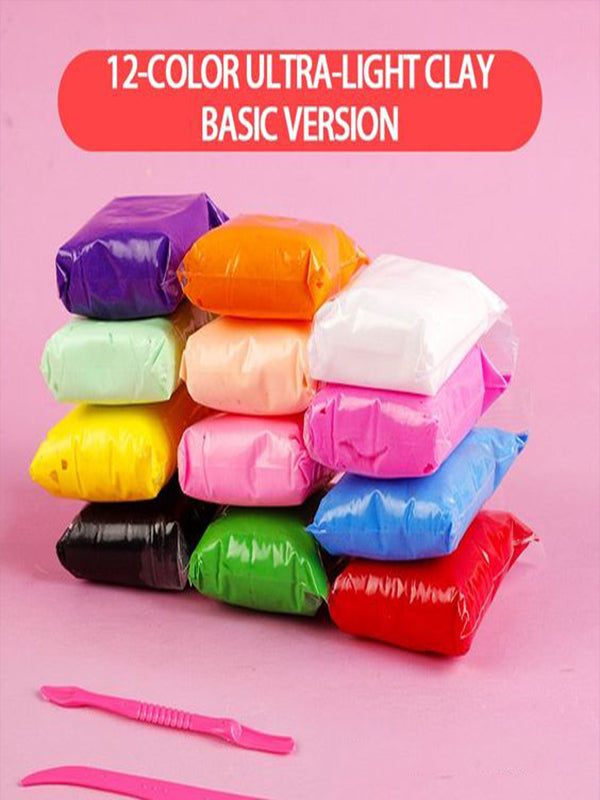 Pack Of 12 Dry Clay - Multicolor