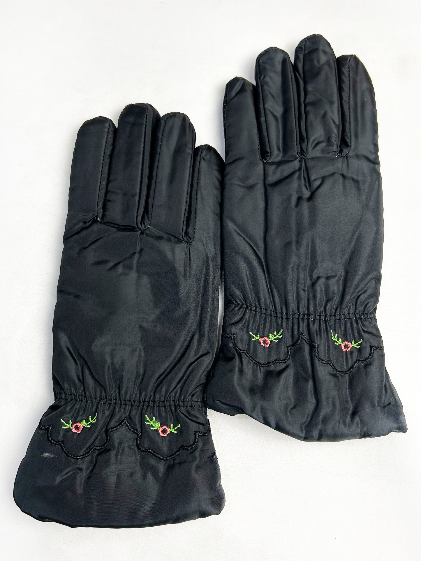 Black Winter Gloves For Women / Girls Winter Gloves / Full Finger Gloves WG06