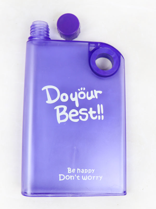 Crystal Notebook Style Water Bottle Purple