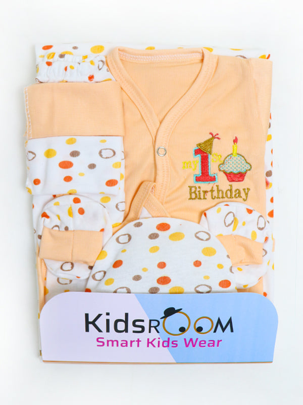 WG Newborn 8Pcs Gift Set 0Mth - 3Mth Birthday Light Peach