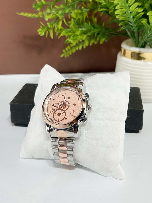 Silver Stainless Steel Watch For Men MW195
