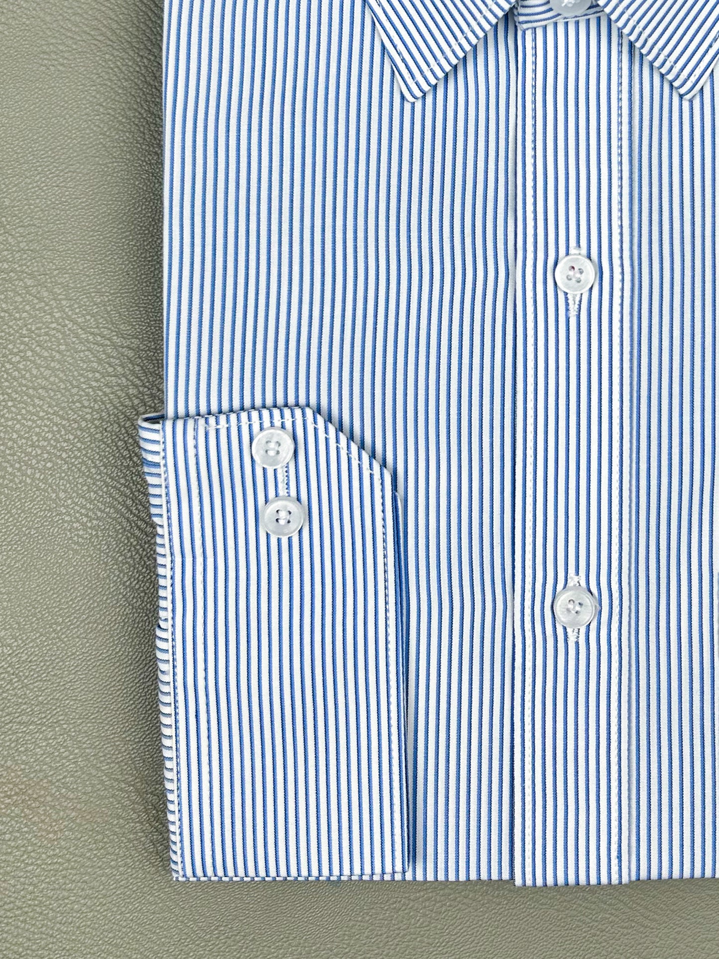 Dark Blue Lines Formal Dress Shirt For Men MFS157