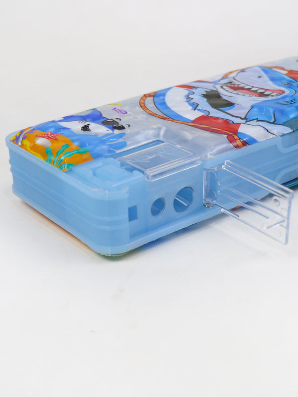 PB20 Pencil Box with 2 Sharpeners For Kids Shark Blue