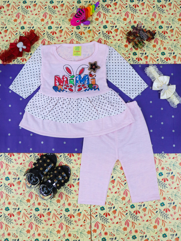 3Mth - 9Mth Mimi Light Pink Baby Suit For Newborn NBS110