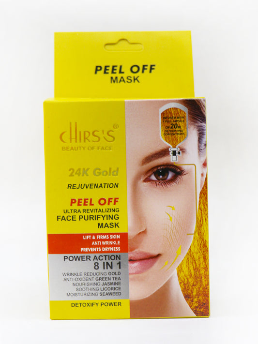 CHIRS'S 24k Gold Rejuvenation Peel Off Face Purifying Mask - 10 Pcs