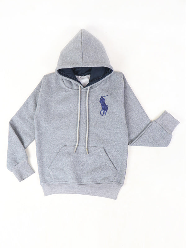 KH11 Kids Pullover Hoodie 4Yrs - 9Yrs Polo Grey