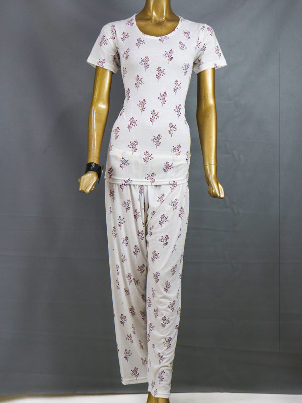 White Night Suit For Womens/Girls TB WNS02